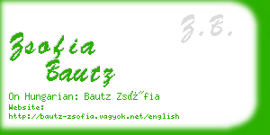 zsofia bautz business card